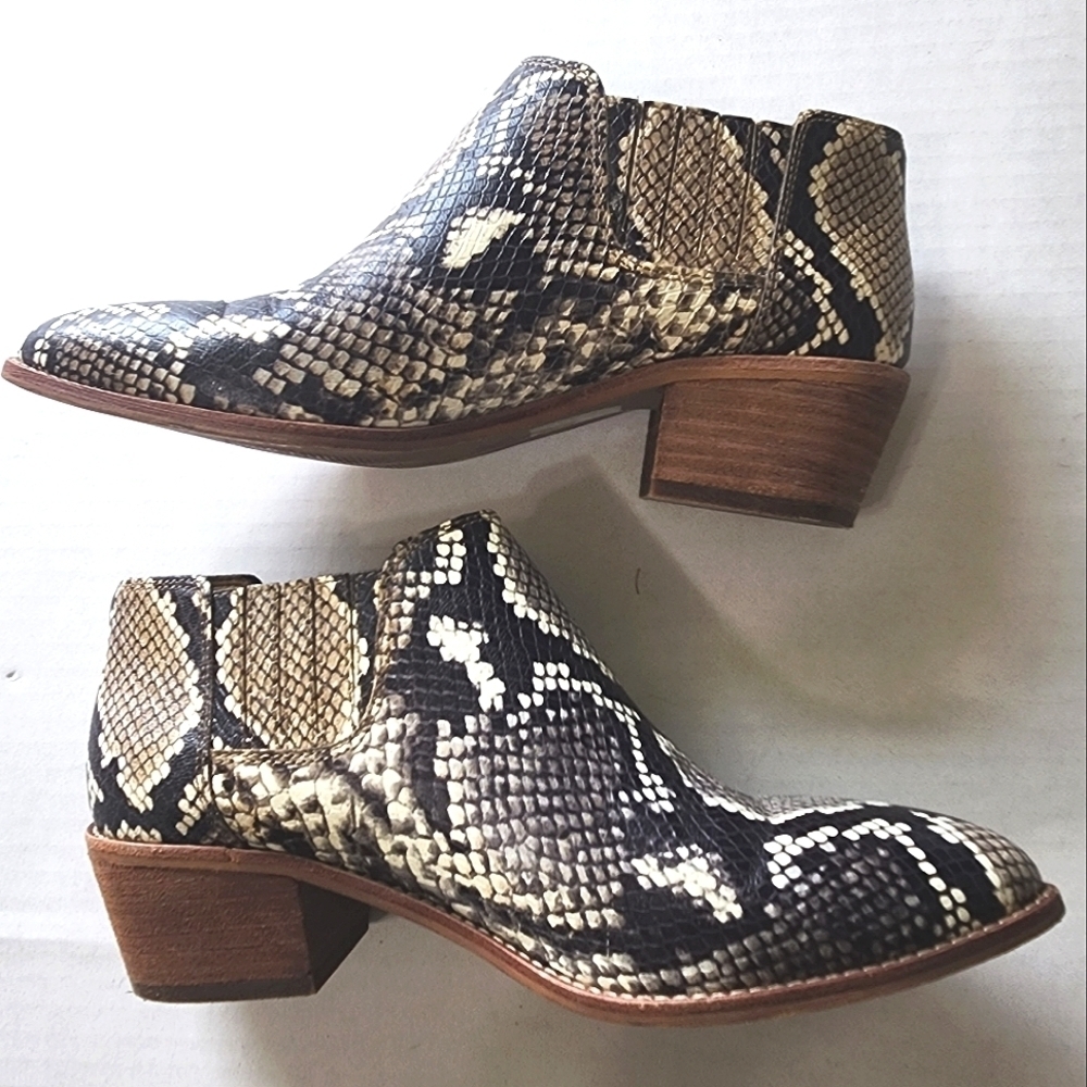 🌸 Madewell | Leather‎ Snakeskin Leather Boots, size 7 - Picture 4 of 11